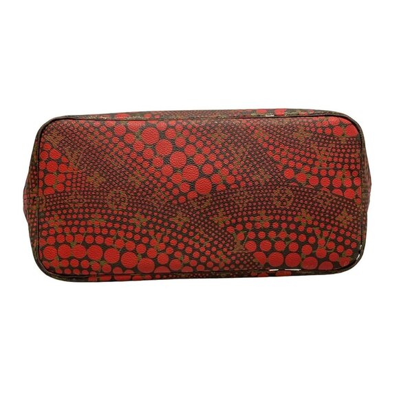 Auth LOUIS VUITTON Neverfull MM M40686 Rouge Louis Vuitton x Yayoi Kusama GI2132 - Picture 7 of 16